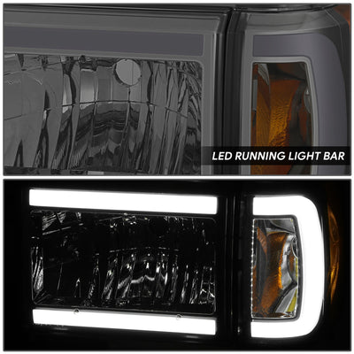 LED DRL Headlights (Left & Right) <BR>87-91 Ford Bronco, F-150, F-250, F-350