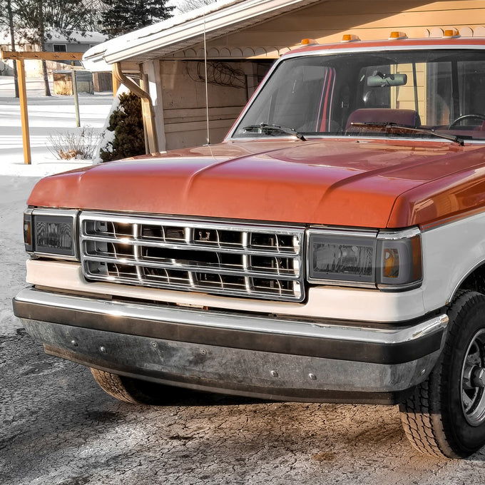 LED DRL Headlights (Left & Right) <BR>87-91 Ford Bronco, F-150, F-250, F-350