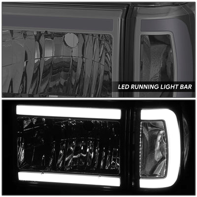LED DRL Headlights (Left & Right) <BR>87-91 Ford Bronco, F-150, F-250, F-350