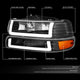 4Pcs U-Style LED DRL Switchback Headlights <br> 99-06 Chevy Silverado Suburban 1500 2500 3500