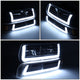 4Pcs U-Style LED DRL Switchback Headlights <br> 99-06 Chevy Silverado Suburban 1500 2500 3500
