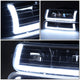 4Pcs U-Style LED DRL Switchback Headlights <br> 99-06 Chevy Silverado Suburban 1500 2500 3500