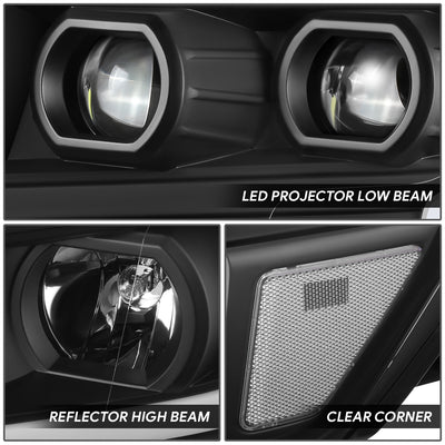LED DRL Projector Headlights <br> 16-22 Nissan Titan XD