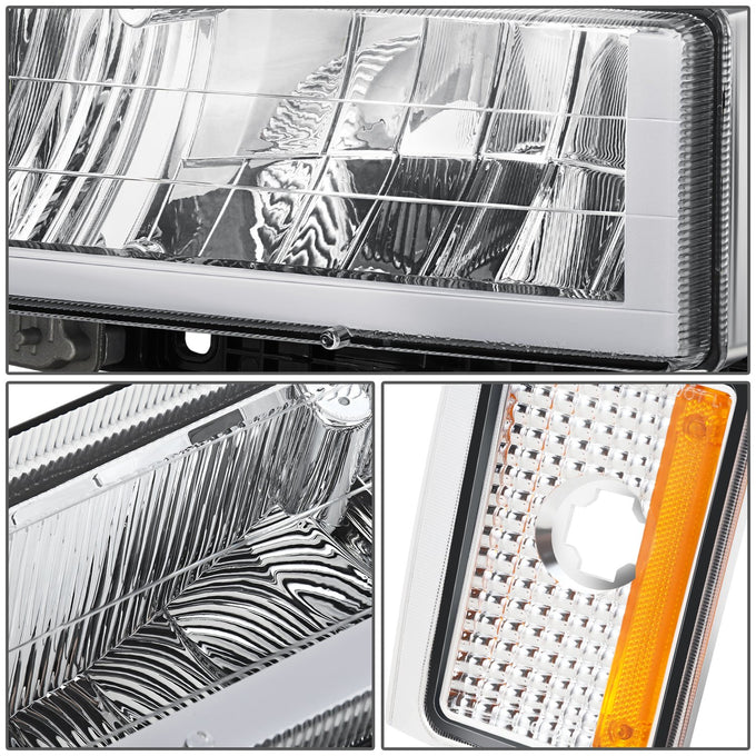 U-LED DRL Headlights+Turn Signal Lights <br>88-93 Chevy C/K 1500-3500 Suburban