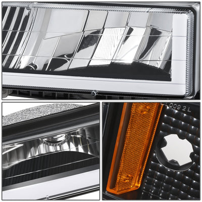 U-LED DRL Headlights+Turn Signal Lights <br>94-02 Chevy C/K 1500-3500 Suburban, Tahoe