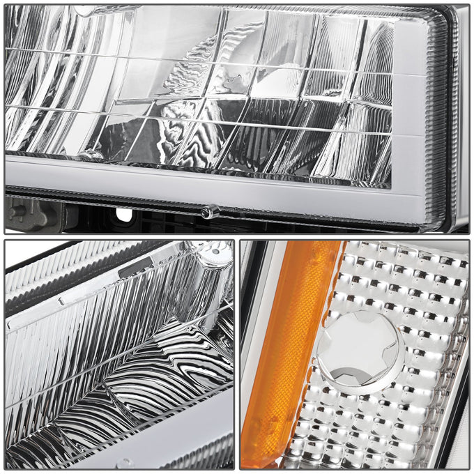 U-LED DRL Headlights+Turn Signal Lights <br>94-02 Chevy C/K 1500-3500 Suburban, Tahoe