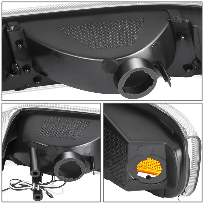 F-Style LED DRL Headlights <BR> 99-02 Chevy Silverado 1500 2500 3500 HD Tahoe