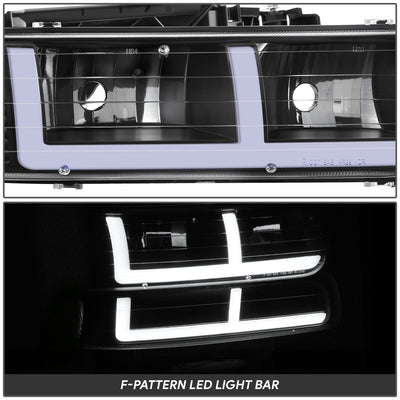 F-Style LED DRL Headlights <BR>99-02 Chevy Silverado 1500 250 HD 3500