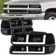 F-Style LED DRL Headlights <BR>99-02 Chevy Silverado 1500 2500 HD 3500
