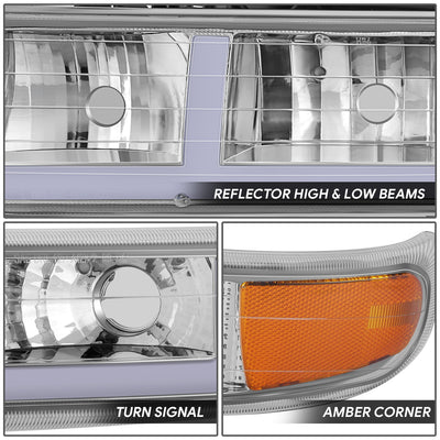 F-Style LED DRL Headlights <BR>99-02 Chevy Silverado 1500 250 HD 3500