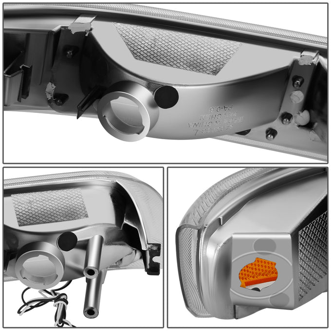 F-Style LED DRL Headlights <BR>99-02 Chevy Silverado 1500 250 HD 3500