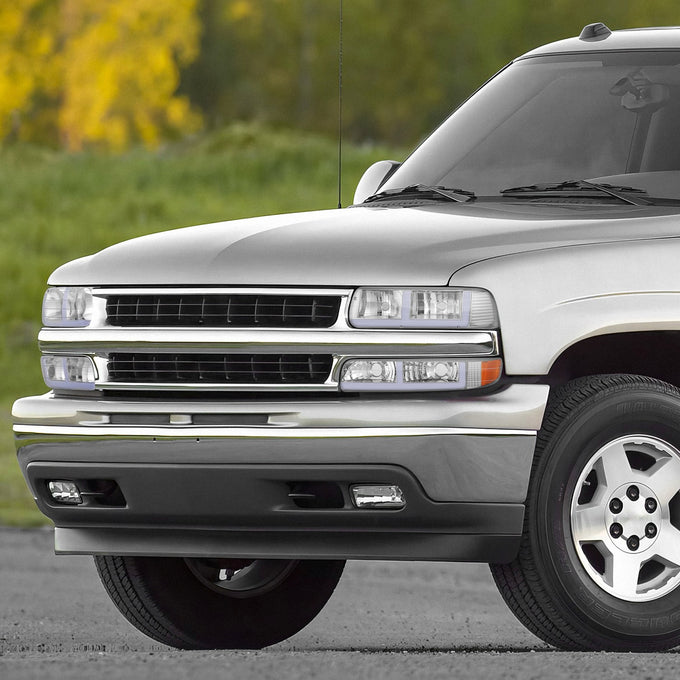 F-Style LED DRL Headlights <BR>99-02 Chevy Silverado 1500 250 HD 3500