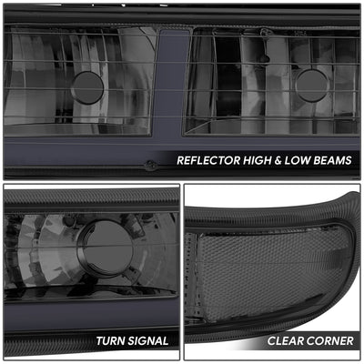 F-Style LED DRL Headlights <BR>99-02 Chevy Silverado 1500 2500 HD