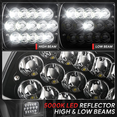 Pair of 7X6 H6054 LED Headlights <br> Fits 7x6 H6054