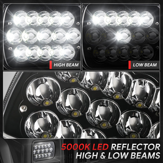 Pair of 7X6 H6054 LED Headlights <br> Fits 7x6 H6054