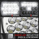 Pair of 7X6 H6054 LED Headlights <br> Fits 7x6 H6054