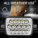 Pair of 7X6 H6054 LED Headlights <br> Fits 7x6 H6054