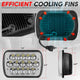Pair of 7X6 H6054 LED Headlights <br> Fits 7x6 H6054