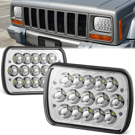 Pair of 7X6 H6054 LED Headlights <br> Fits 7x6 H6054