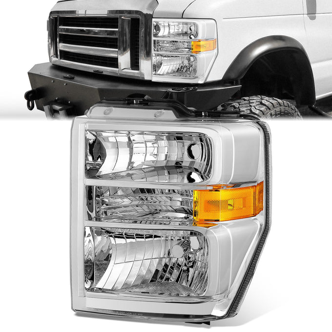Factory Style Headlight (Driver Side) <BR>08-19 Ford E-150 E-250 E-350 Super Duty