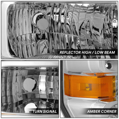 Factory Style Headlight (Passenger Side) <BR>08-19 Ford E-150 E-250 E-350 Super Duty