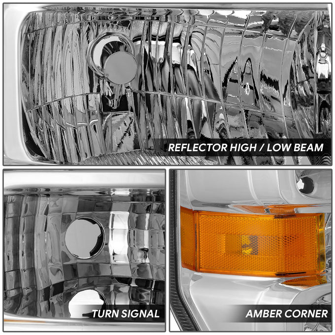 Factory Style Headlight (Passenger Side) <BR>08-19 Ford E-150 E-250 E-350 Super Duty