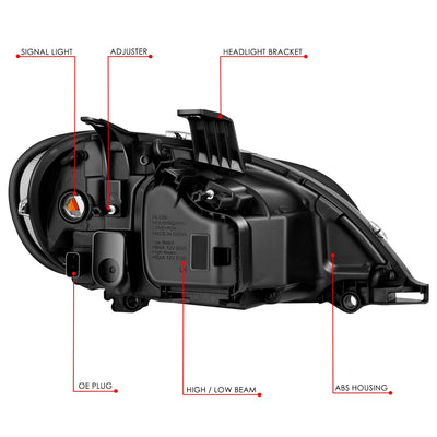 Factory Style Headlight (Left) <br> 03-19 Freightliner M2 106, 112, Business Class M2