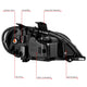Factory Style Headlight (Left) <br> 03-19 Freightliner M2 106, 112, Business Class M2