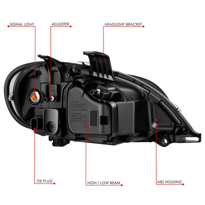 Factory Style Headlight (Left) <br> 03-19 Freightliner M2 106, 112, Business Class M2