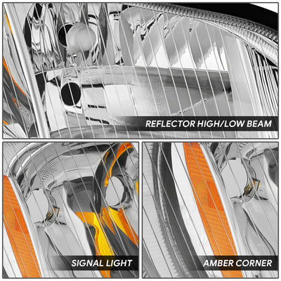 Factory Style Headlight (Right) <br> 03-19 Freightliner M2 106, 112, Business Class M2