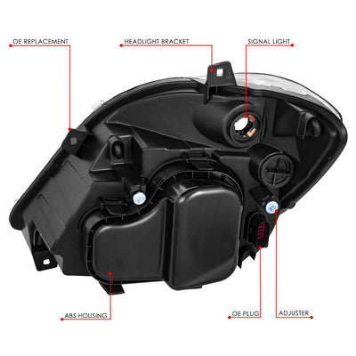 Factory Style Headlight (Passenger Side) <br> 07-09 Dodge/Freightliner Sprinter 2500 3500