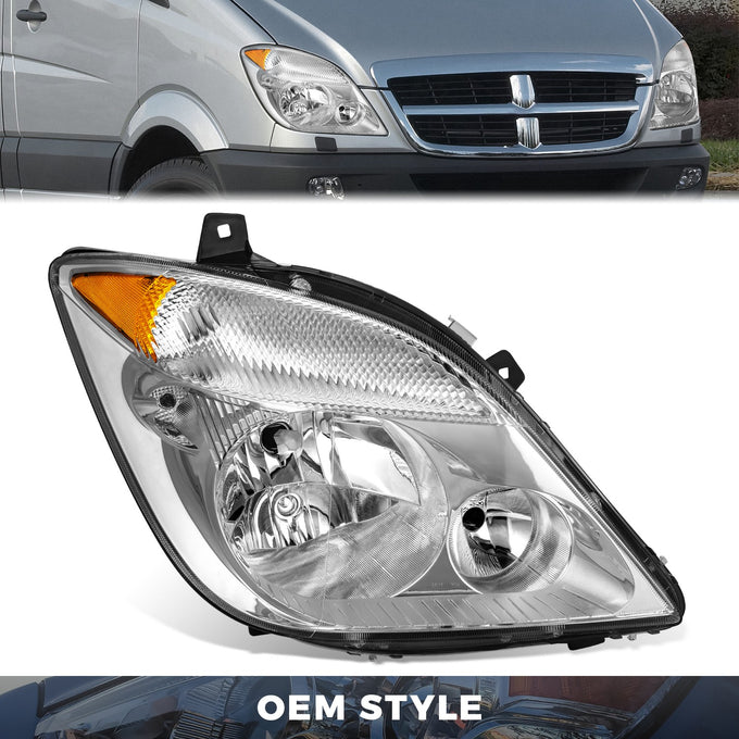 Factory Style Headlight (Passenger Side) <br> 07-09 Dodge/Freightliner Sprinter 2500 3500