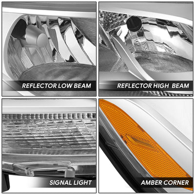 Passenger Right Side Chrome Amber Halogen Headlight <br>19-24 Mercedes Sprinter