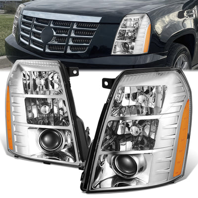 Factory Style Projector Headlights <BR>07-14 Cadillac Escalade, ESV,07-13 EXT