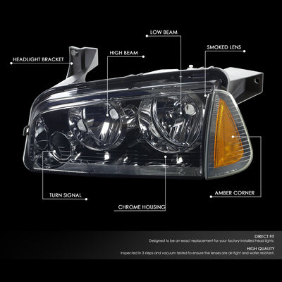 Factory Style Headlights <br>06-10 Dodge Charger