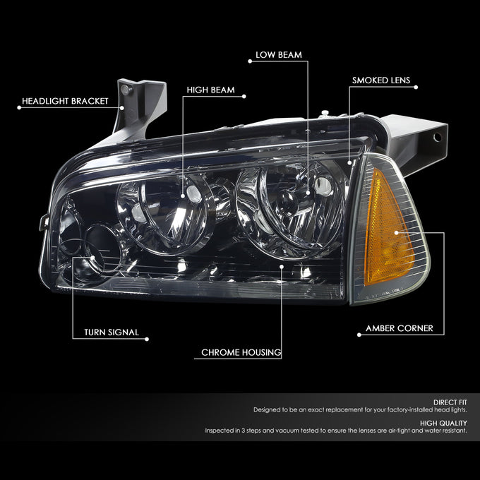 Factory Style Headlights <br>06-10 Dodge Charger