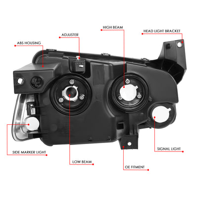 Factory Style Headlights <br>06-10 Dodge Charger