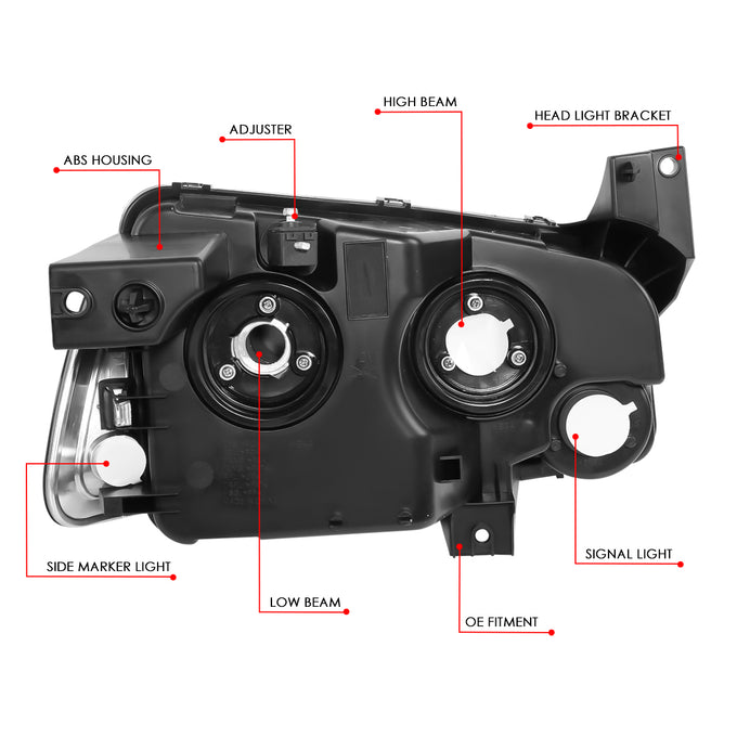Factory Style Headlights <br>06-10 Dodge Charger