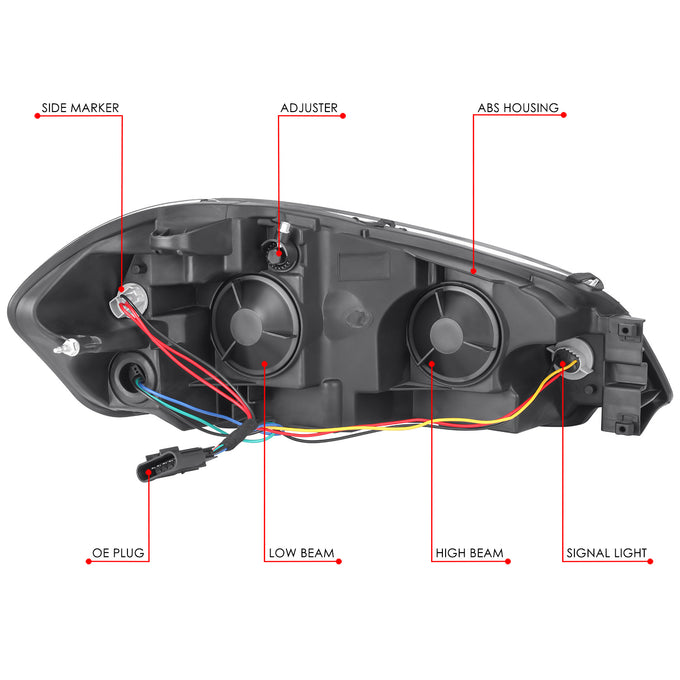Factory Style Headlights <br> 06-13 Chevy Impala, 06-07 Monte Carlo