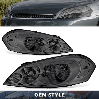 Factory Style Headlights (Driver and Passenger Side) <BR>06-13 Chevy Impala, 14-16 LTD, 06-07 Monte Carlo
