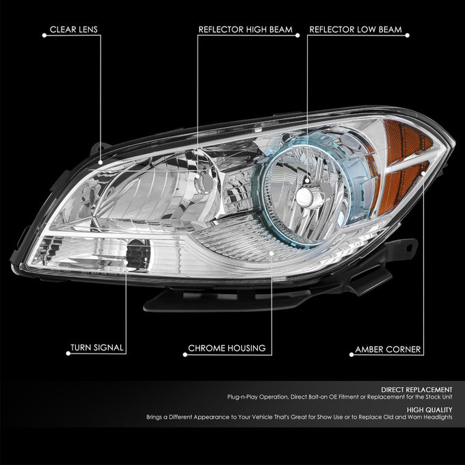 Factory Style Headlights <br> 08-12 Chevy Malibu
