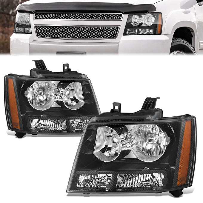 Carbon Fiber Factory Style Headlights <br>07-14 Chevy Tahoe Avalanche Suburban 1500 2500