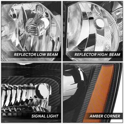 Carbon Fiber Factory Style Headlights <br>07-14 Chevy Tahoe Avalanche Suburban 1500 2500