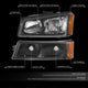 Carbon Fiber Factory Style Headlight Lamps <br>03-07 Chevy Silverado 1500 2500 3500 HD