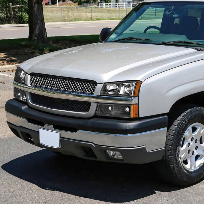 Carbon Fiber Factory Style Headlight Lamps <br>03-07 Chevy Silverado 1500 2500 3500 HD
