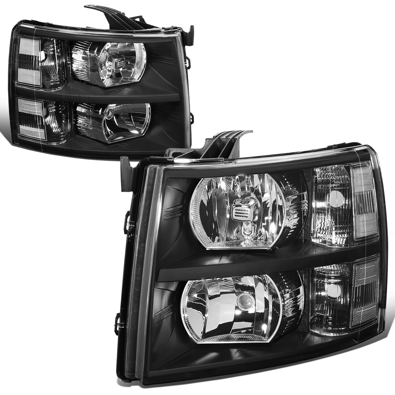 Factory Style Headlights <br>07-13 Chevy Silverado 1500, 07-14 2500 3500 HD