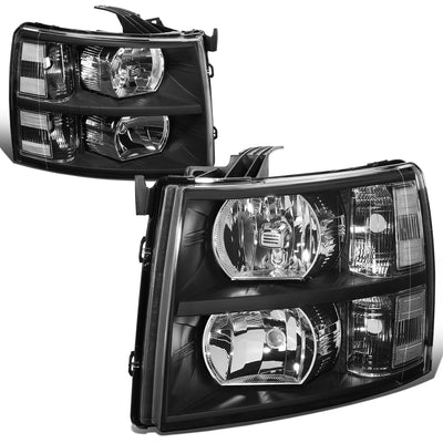 Factory Style Headlights <br>07-13 Chevy Silverado 1500, 07-14 2500 3500 HD