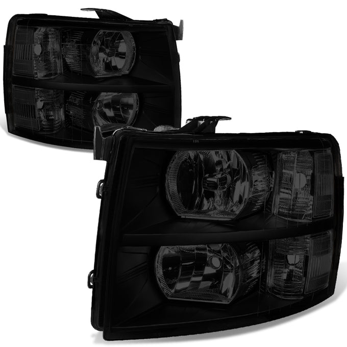 Factory Style Headlights <br>07-13 Chevy Silverado 1500, 07-14 2500 3500 HD