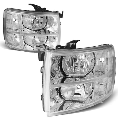 Factory Style Headlights <br>07-13 Chevy Silverado 1500, 07-14 2500 3500 HD