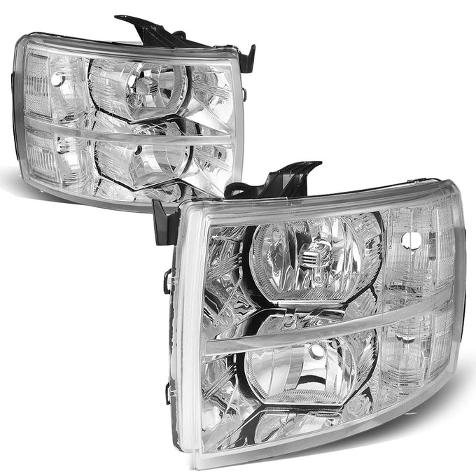 Factory Style Headlights <br>07-13 Chevy Silverado 1500, 07-14 2500 3500 HD